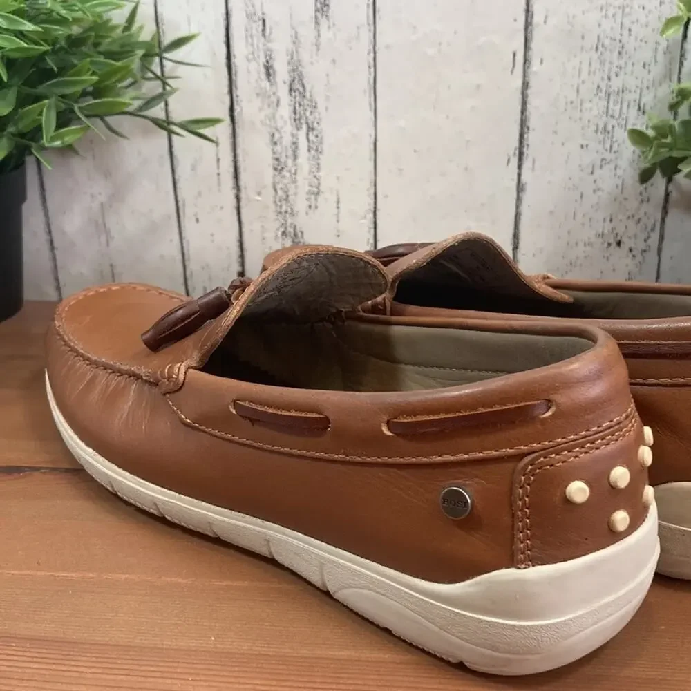 Bosi Men's Rogesi‎ Leather Loafers Moccasins Size 38